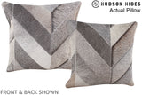 Patchwork 16"x16" Brazilian Cowhide Pillow #A13575 by Hudson Hides