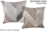 Patchwork 16"x16" Brazilian Cowhide Pillow #A13576 by Hudson Hides