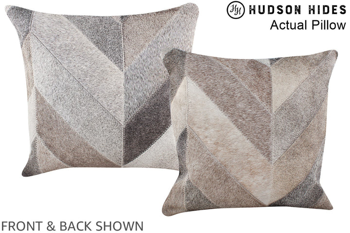 Patchwork 16"x16" Brazilian Cowhide Pillow #A13576 by Hudson Hides