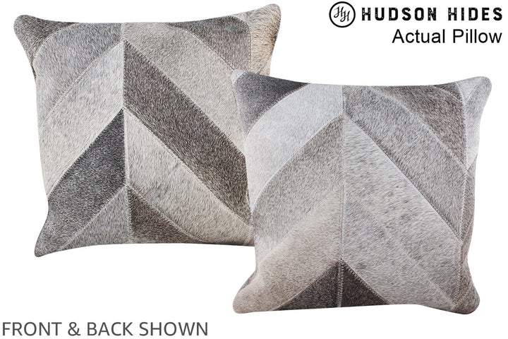 Patchwork 16"x16" Brazilian Cowhide Pillow #A13577 by Hudson Hides