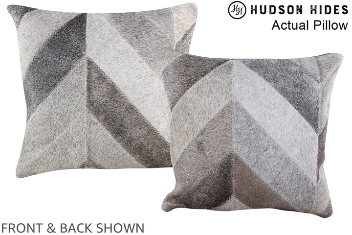 Patchwork 16"x16" Brazilian Cowhide Pillow #A13578 by Hudson Hides