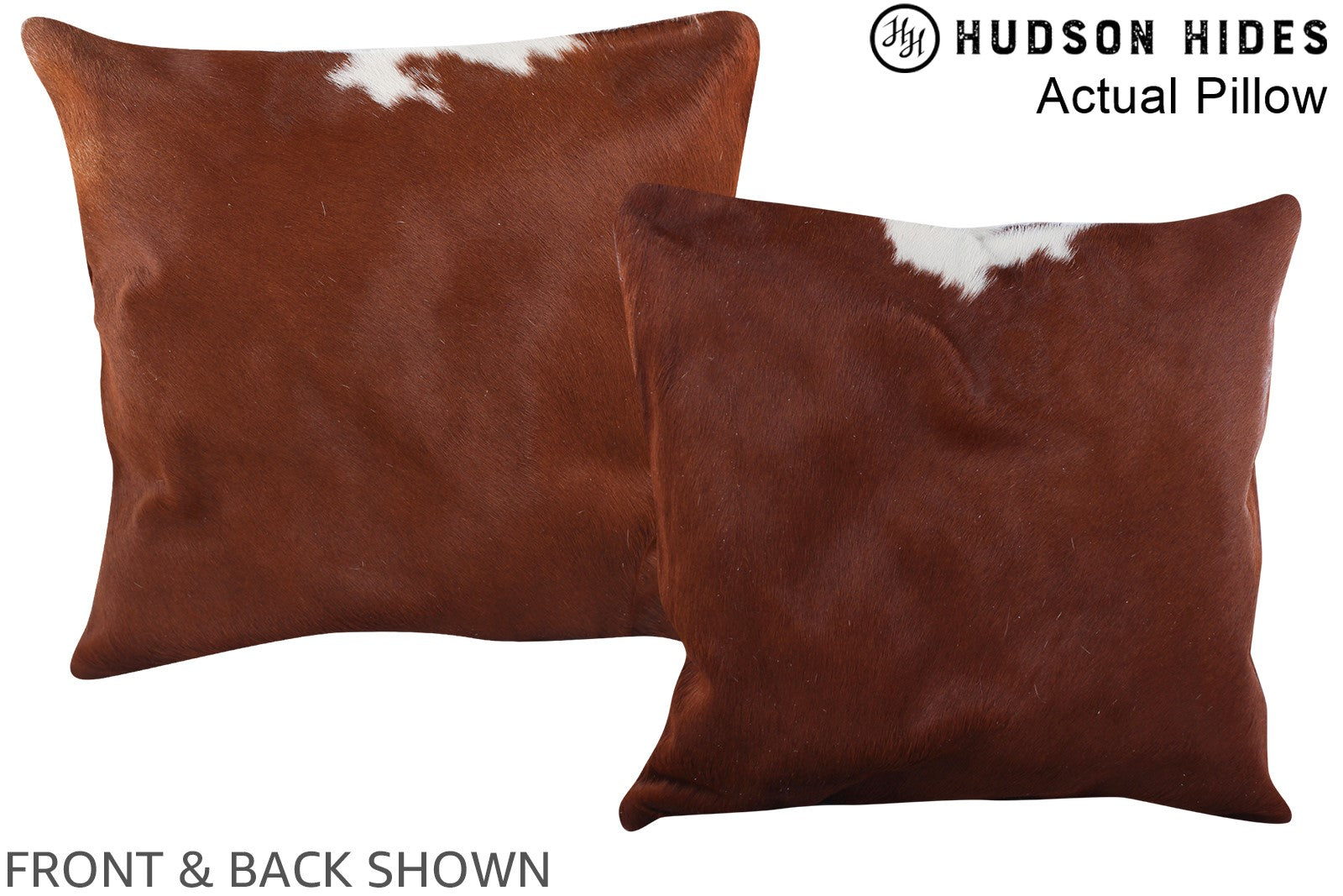 Brown and White Cowhide Pillow #A13636