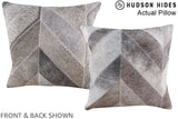 Patchwork 16"x16" Brazilian Cowhide Pillow #A13650 by Hudson Hides