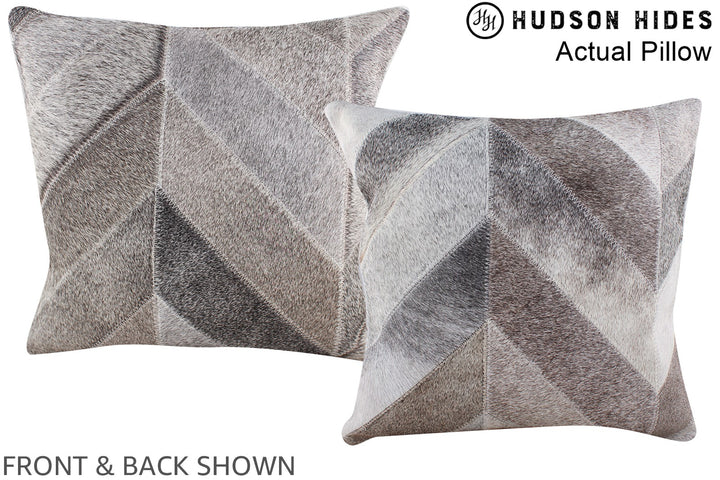 Patchwork 16"x16" Brazilian Cowhide Pillow #A13650 by Hudson Hides