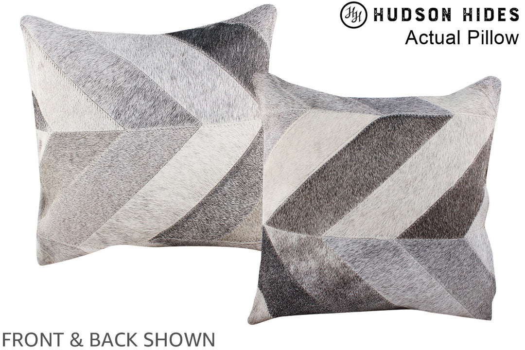 Patchwork 16"x16" Brazilian Cowhide Pillow #A13651 by Hudson Hides