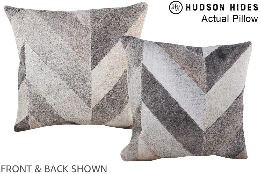 Patchwork 16"x16" Brazilian Cowhide Pillow #A13652 by Hudson Hides