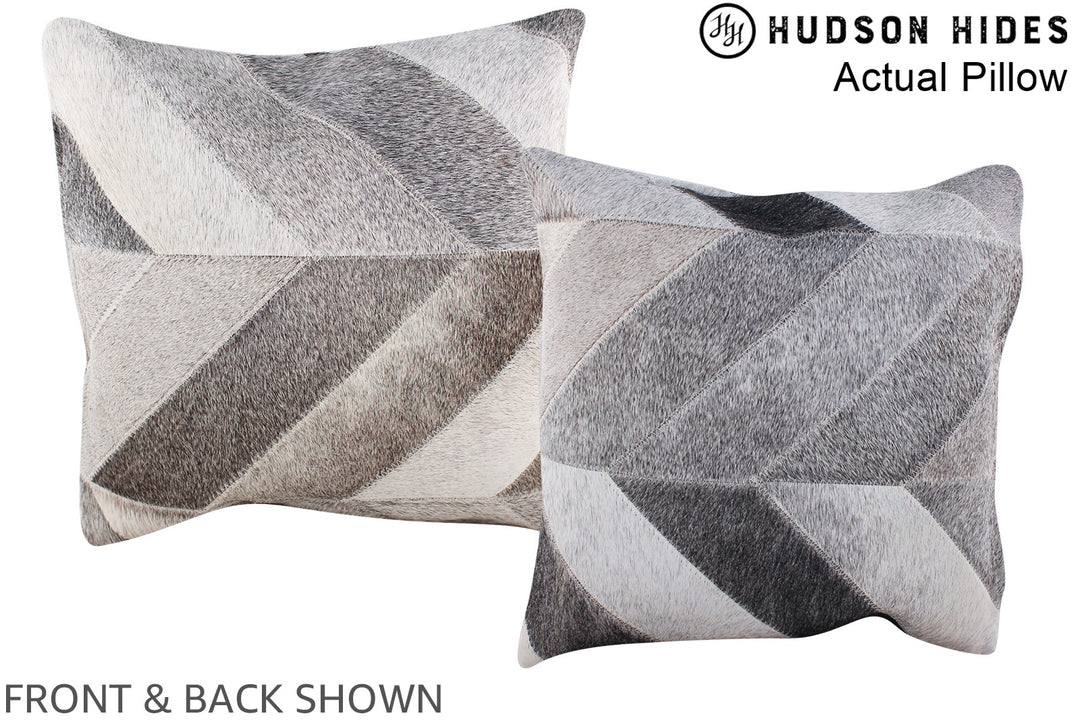 Patchwork 16"x16" Brazilian Cowhide Pillow #A13653 by Hudson Hides