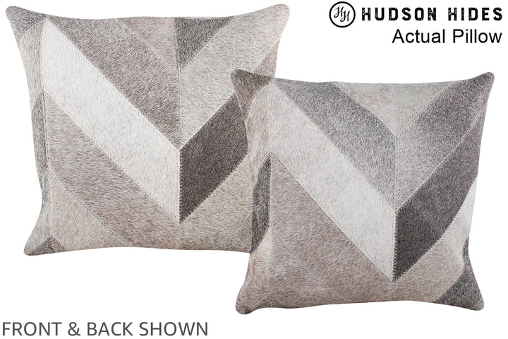 Patchwork 16"x16" Brazilian Cowhide Pillow #A13654 by Hudson Hides