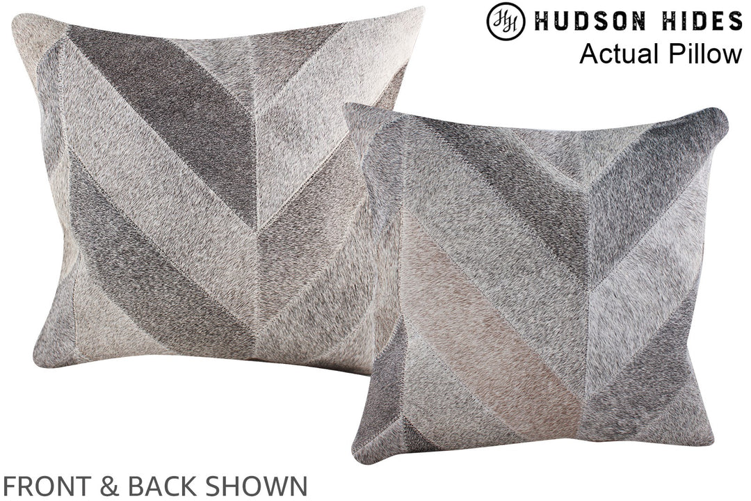 Patchwork 16"x16" Brazilian Cowhide Pillow #A13657 by Hudson Hides