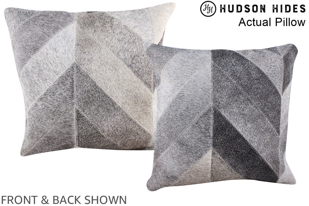 Patchwork 16"x16" Brazilian Cowhide Pillow #A13658 by Hudson Hides