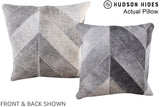 Patchwork 16"x16" Brazilian Cowhide Pillow #A13658 by Hudson Hides