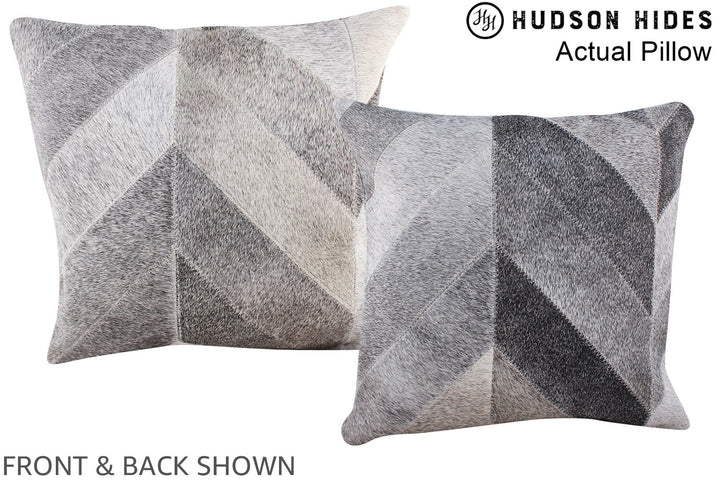 Patchwork 16"x16" Brazilian Cowhide Pillow #A13658 by Hudson Hides