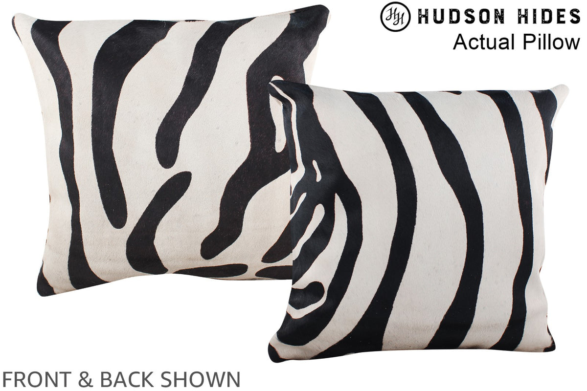Zebra Cowhide Pillow #A13689