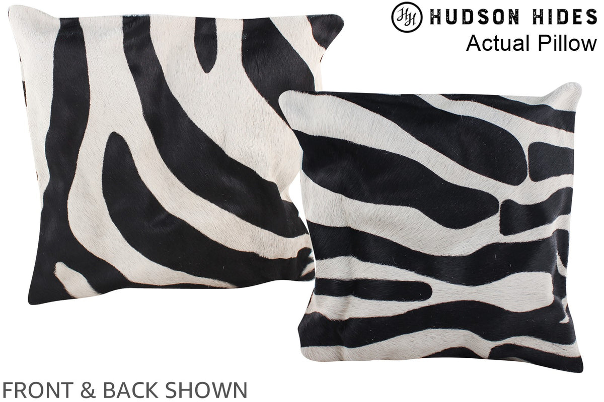 Zebra Cowhide Pillow #A13692