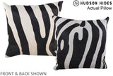 Zebra 16"x16" Brazilian Cowhide Pillow #A13694 by Hudson Hides