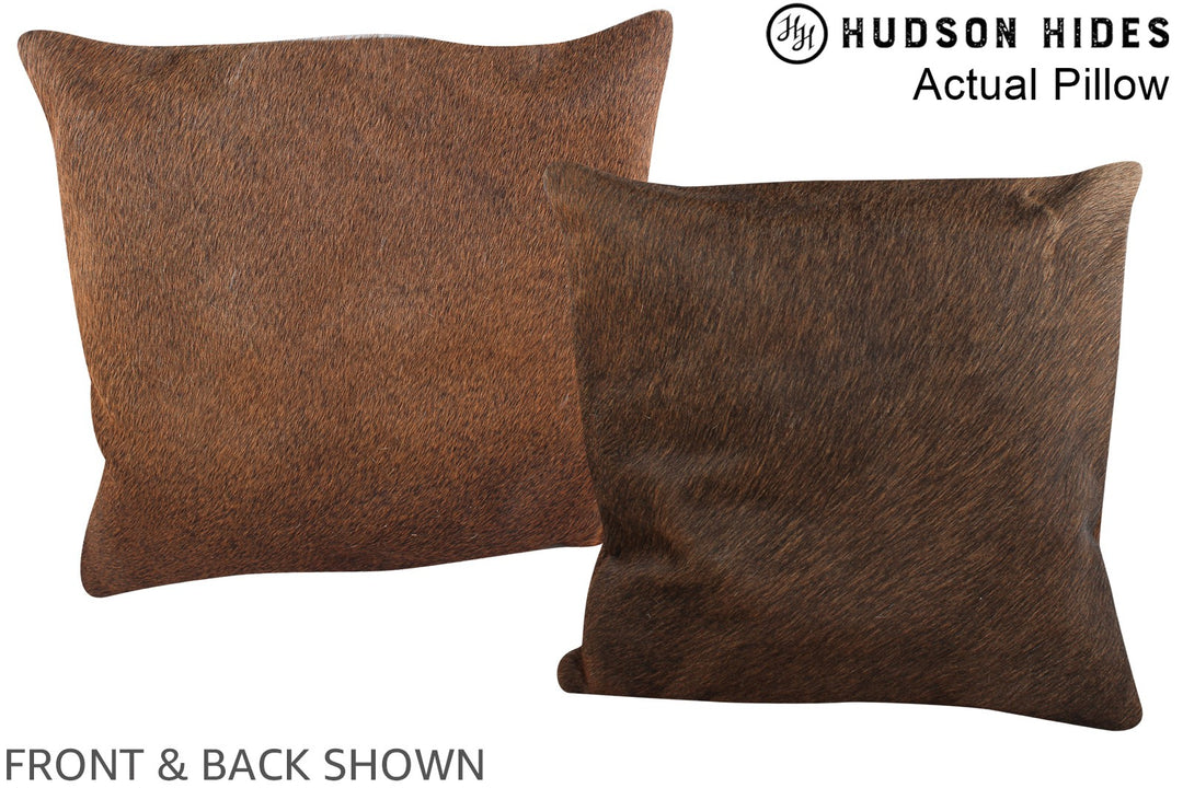 Taupe 16"x16" Brazilian Cowhide Pillow #A13702 by Hudson Hides
