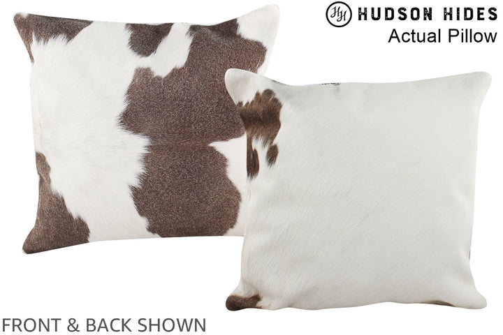 Grey with White 16"x16" Brazilian Cowhide Pillow #A13715 by Hudson Hides