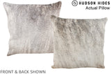 Grey 16"x16" Brazilian Cowhide Pillow #A13722 by Hudson Hides