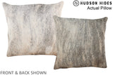 Grey 16"x16" Brazilian Cowhide Pillow #A13724 by Hudson Hides