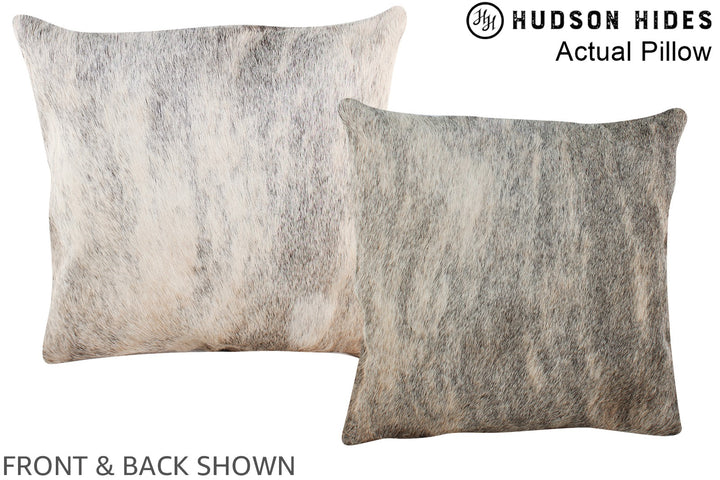 Grey 16"x16" Brazilian Cowhide Pillow #A13724 by Hudson Hides