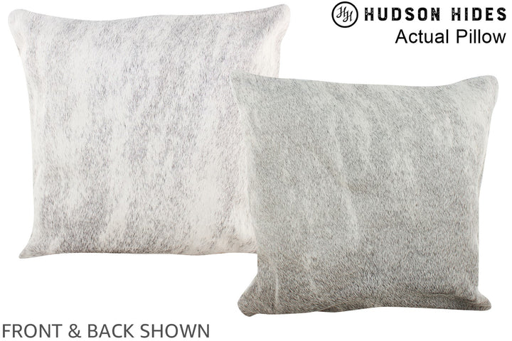 Grey 16"x16" Brazilian Cowhide Pillow #A13726 by Hudson Hides