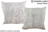 Grey 16"x16" Brazilian Cowhide Pillow #A13728 by Hudson Hides