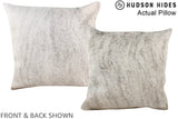 Grey 16"x16" Brazilian Cowhide Pillow #A13729 by Hudson Hides