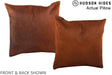 Solid Brown 16"x16" Brazilian Cowhide Pillow #A13741 by Hudson Hides