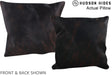 Solid Black 16"x16" Brazilian Cowhide Pillow #A13742 by Hudson Hides