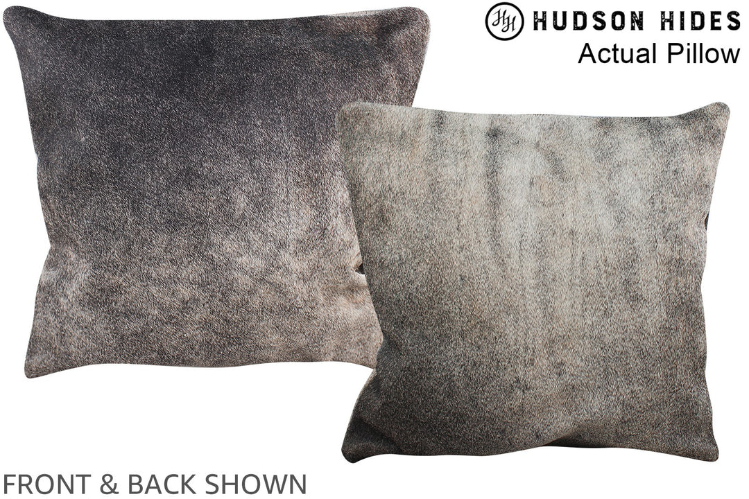 Grey 16"x16" Brazilian Cowhide Pillow #A13744 by Hudson Hides
