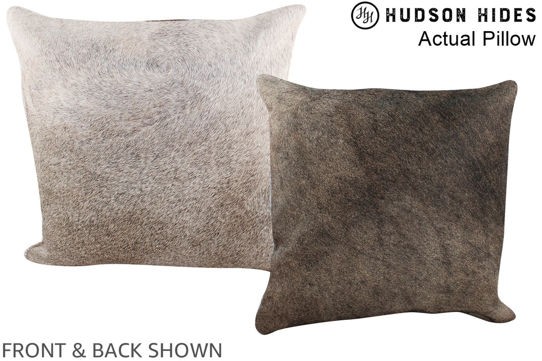 Grey 16"x16" Brazilian Cowhide Pillow #A13773 by Hudson Hides