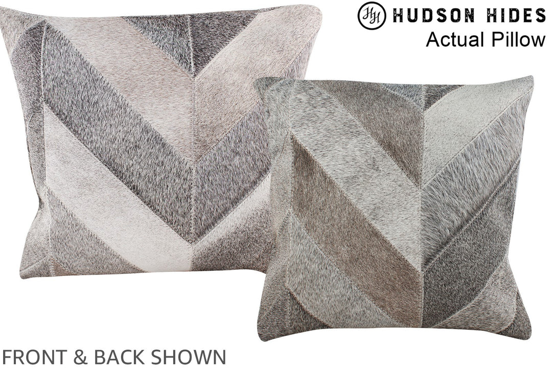Patchwork 16"x16" Brazilian Cowhide Pillow #A13783 by Hudson Hides