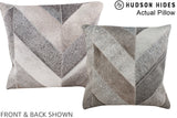 Patchwork 16"x16" Brazilian Cowhide Pillow #A13783 by Hudson Hides