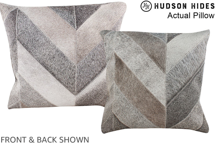 Patchwork 16"x16" Brazilian Cowhide Pillow #A13783 by Hudson Hides