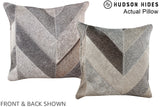 Patchwork 16"x16" Brazilian Cowhide Pillow #A13784 by Hudson Hides