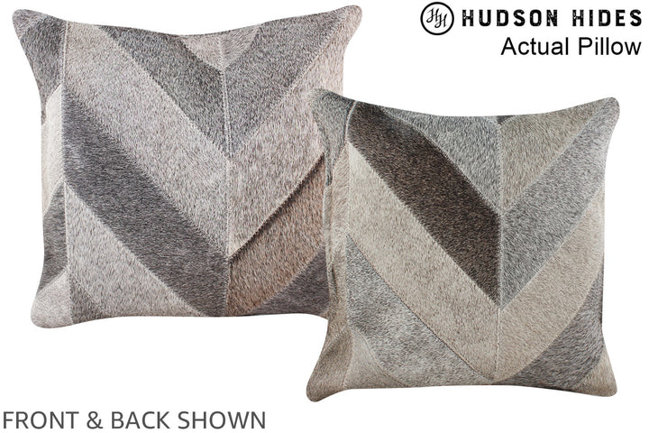 Patchwork 16"x16" Brazilian Cowhide Pillow #A13784 by Hudson Hides