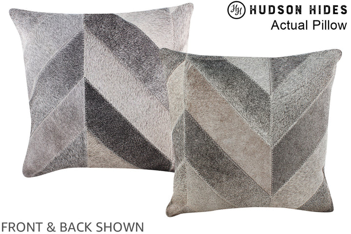 Patchwork 16"x16" Brazilian Cowhide Pillow #A13785 by Hudson Hides