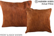 Solid Brown 16"x16" Brazilian Cowhide Pillow #A13795 by Hudson Hides