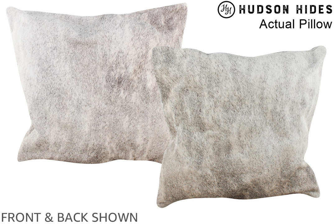 Grey 16"x16" Brazilian Cowhide Pillow #A13797 by Hudson Hides