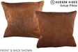 Solid Brown 16"x16" Brazilian Cowhide Pillow #A13880 by Hudson Hides