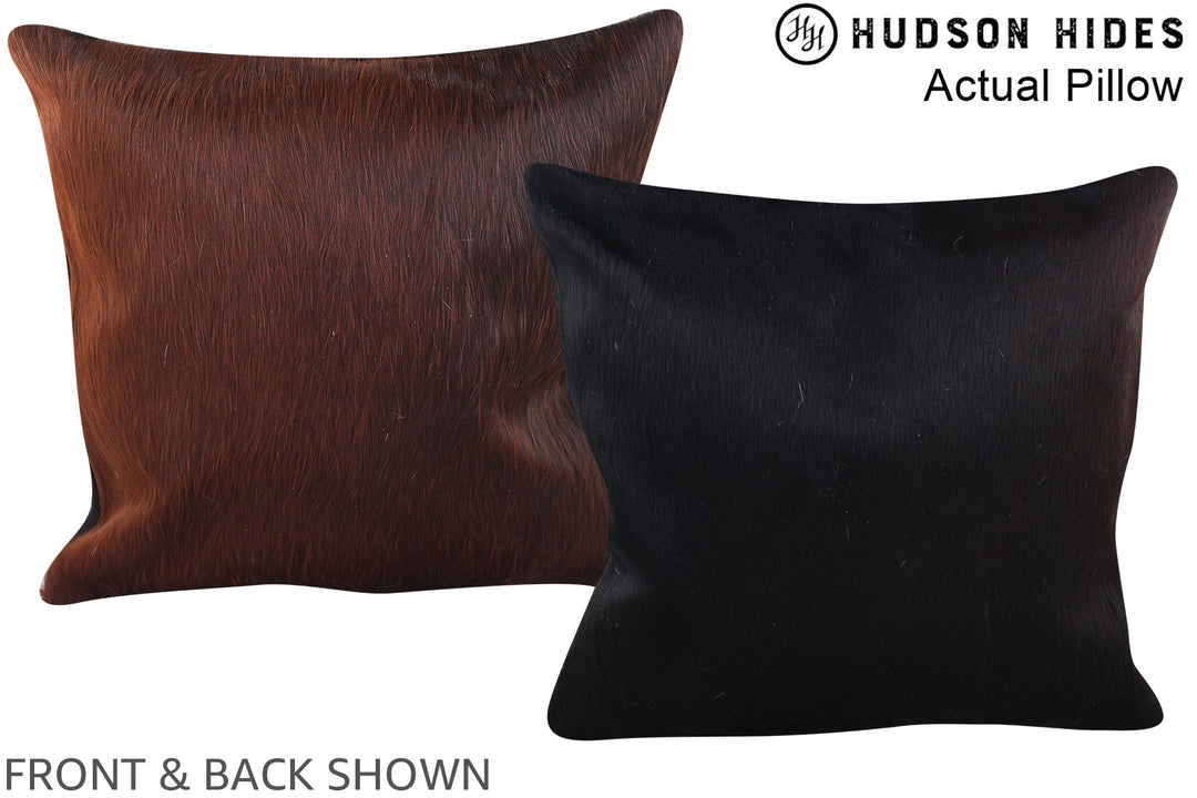 Chocolate 16"x16" Brazilian Cowhide Pillow #A13934 by Hudson Hides