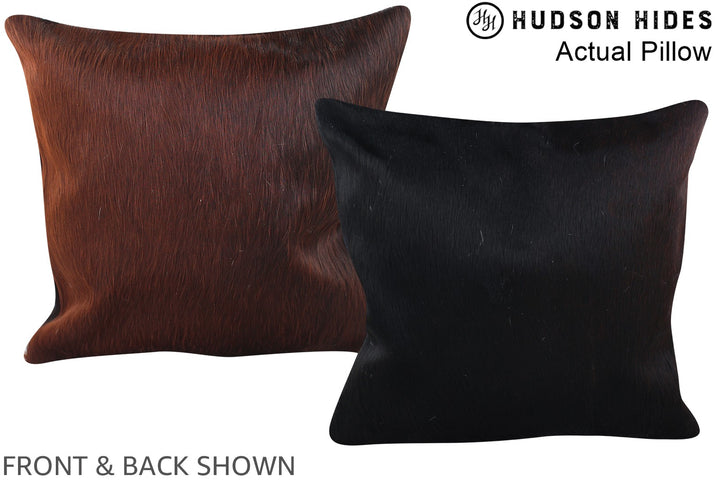 Chocolate 16"x16" Brazilian Cowhide Pillow #A13934 by Hudson Hides