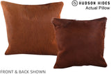 Solid Brown 16"x16" Brazilian Cowhide Pillow #A13939 by Hudson Hides