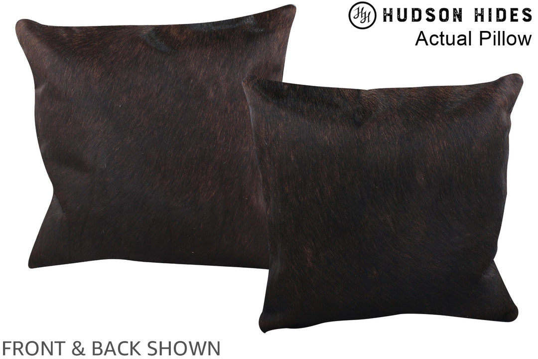 Chocolate 16"x16" Brazilian Cowhide Pillow #A13942 by Hudson Hides
