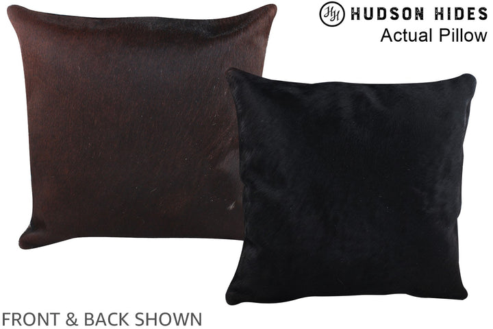 Chocolate 16"x16" Brazilian Cowhide Pillow #A13951 by Hudson Hides