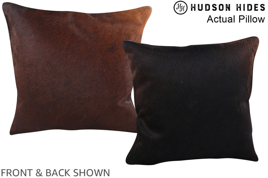 Chocolate 16"x16" Brazilian Cowhide Pillow #A13960 by Hudson Hides