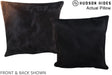 Solid Black 16"x16" Brazilian Cowhide Pillow #A13961 by Hudson Hides