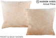 Beige 16"x16" Brazilian Cowhide Pillow #A13964 by Hudson Hides