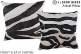 Zebra 16"x16" Brazilian Cowhide Pillow #A13965 by Hudson Hides