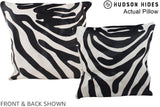 Zebra 16"x16" Brazilian Cowhide Pillow #A13970 by Hudson Hides